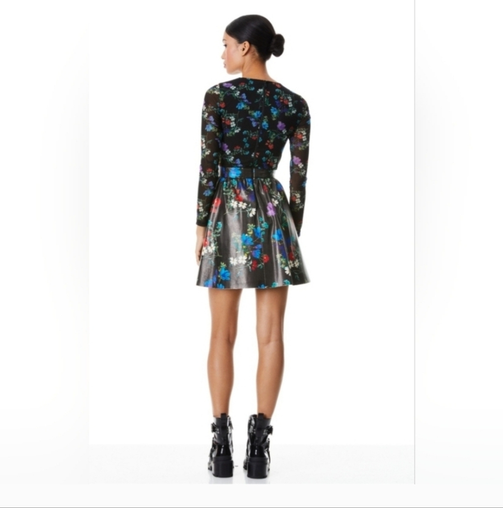 Alice + Olivia Chara Vegan Mini Dress size 12 - Picture 6 of 16